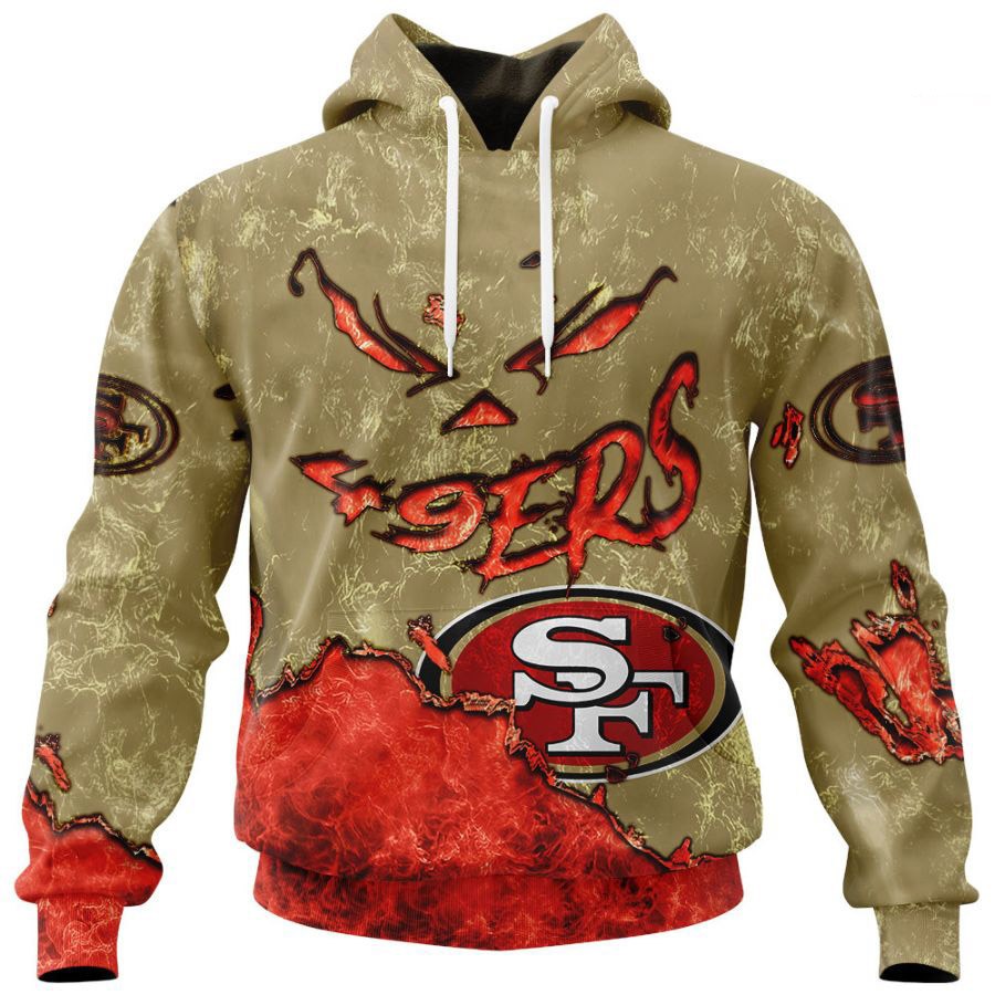 San Francisco 49ers Hoodie 3D devil eyes gift for fans