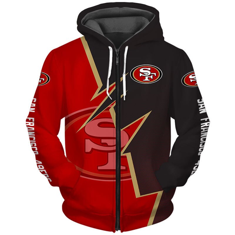 San Francisco 49ers Hoodie Zigzag graphic Sweatshirt gift for fans