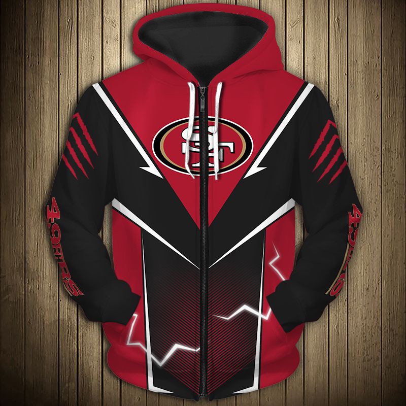San Francisco 49ers Hoodie lightning graphic gift for men