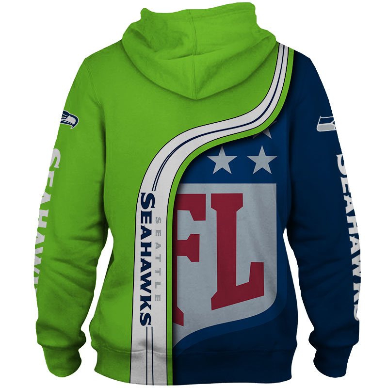 Seattle Seahawks Hoodie 3D Pullover Sweatshirt NFL for fans