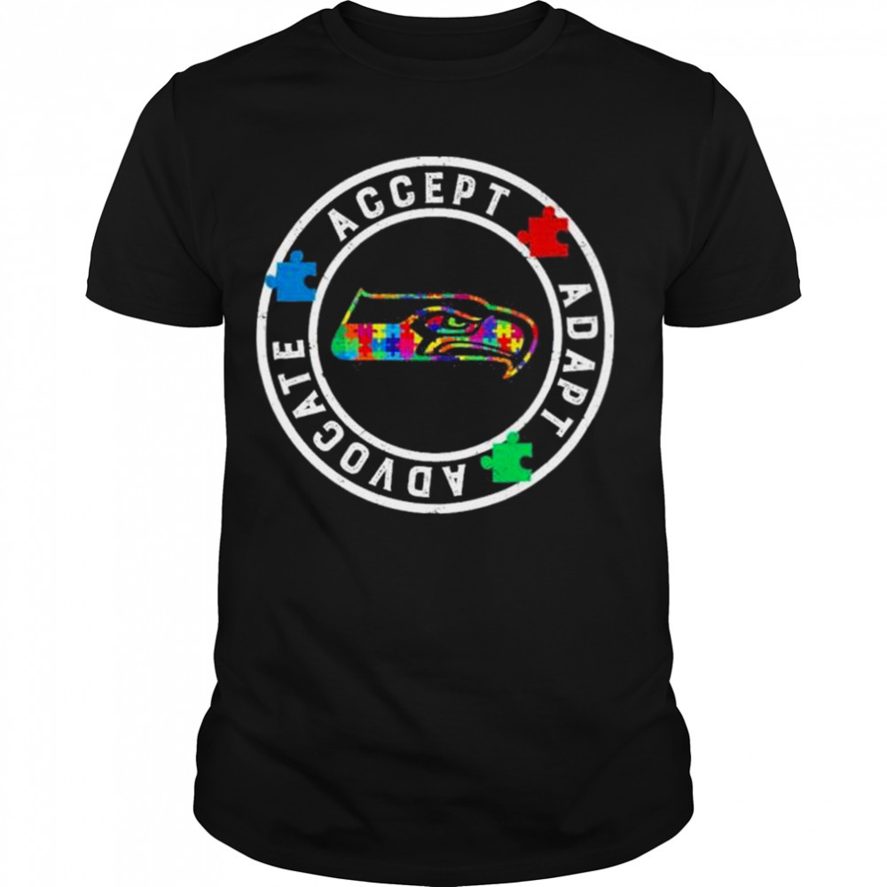 Seattle Seahawks Accept adapt advocate autism shirt