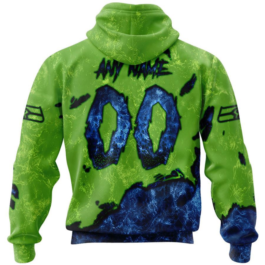 Seattle Seahawks Hoodie 3D devil eyes gift for fans