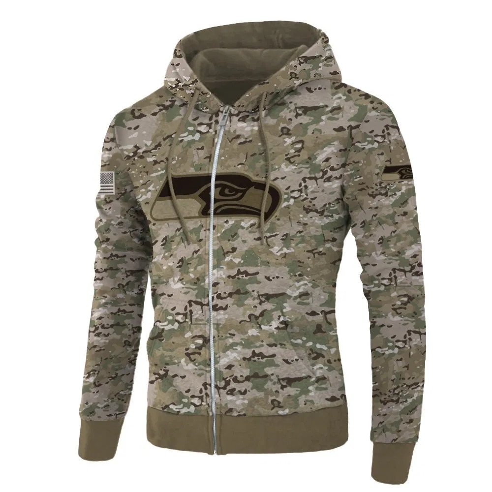 Seattle Seahawks Hoodie Army graphic Sweatshirt Pullover gift for fans