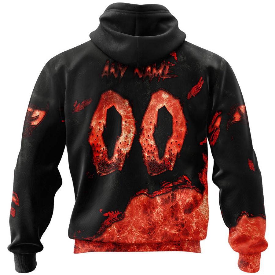 Tampa Bay Buccaneers Hoodie 3D devil eyes gift for fans