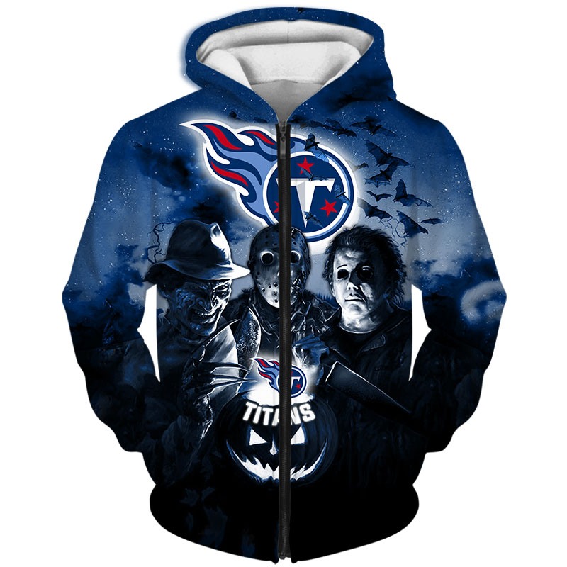 Tennessee Titans Hoodie 3D Halloween Horror night gift for fans
