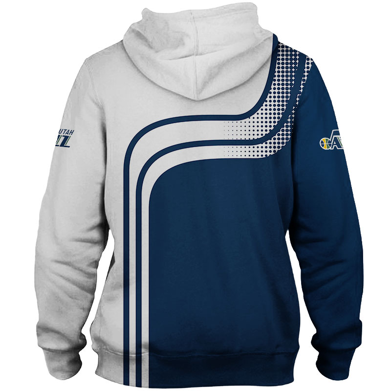 Utah Jazz Zipper Hoodie 3D cheap basketball Sweatshirt for fans
