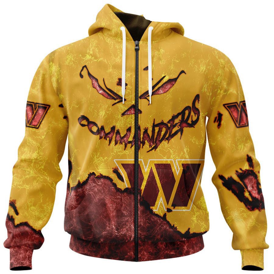 Washington Commanders Hoodie 3D devil eyes gift for fans