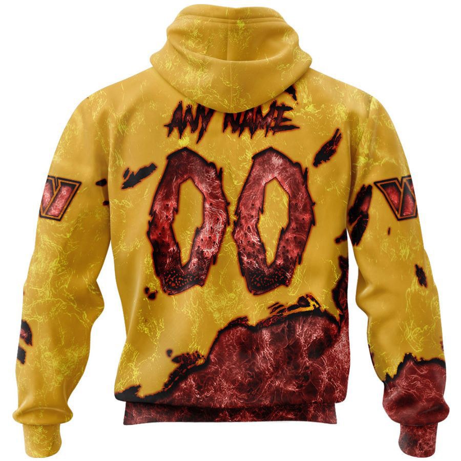 Washington Commanders Hoodie 3D devil eyes gift for fans