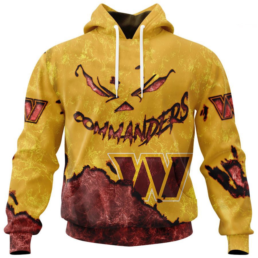 Washington Commanders Hoodie 3D devil eyes gift for fans