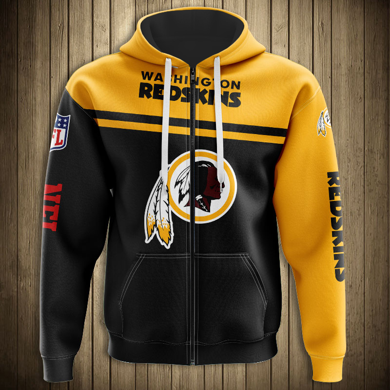 Washington Redskins 3D Skull Zip Hoodie Pullover Sweatshirt for fans