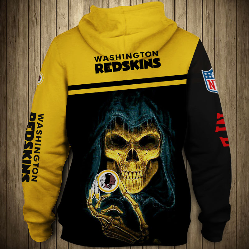 Washington Redskins 3D Skull Zip Hoodie Pullover Sweatshirt for fans