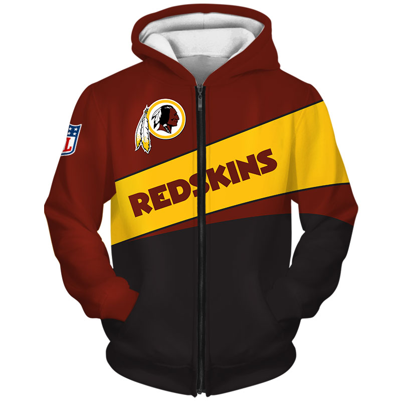 Washington Redskins Hoodie 3D Long Sleeve Pullover new season