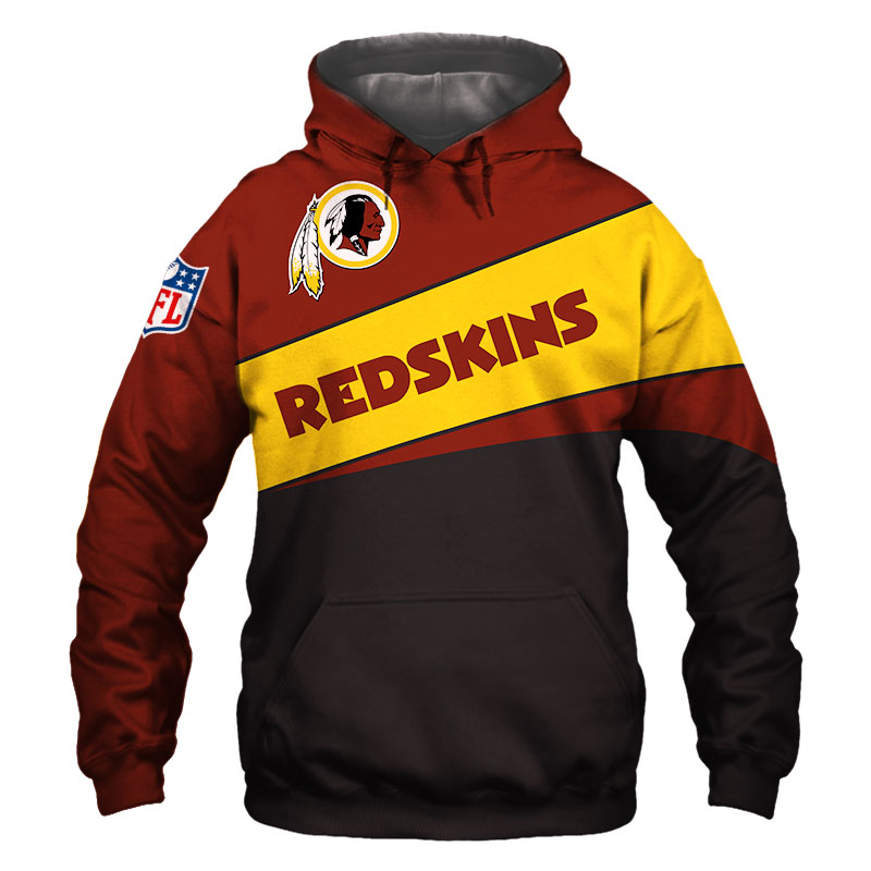 Washington Redskins Hoodie 3D Long Sleeve Pullover new season