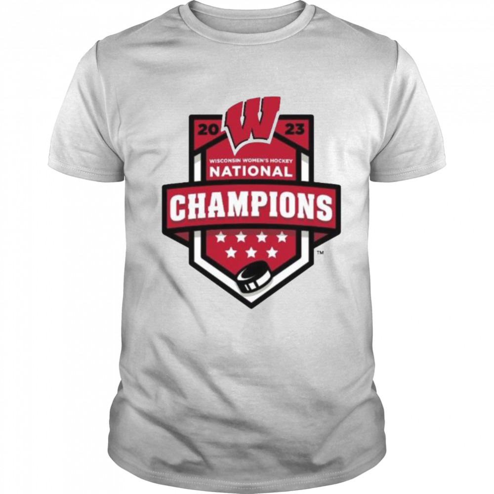 Wisconsin Badgers White 2023 Women’s Hockey National Champions Official T-shirt