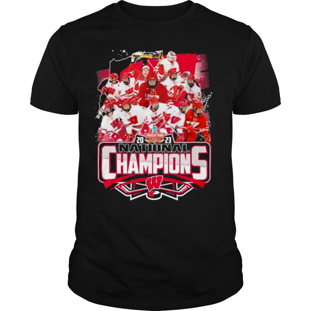 Wisconsin women’s Hockey team 2023 Frozen Four national champions shirt