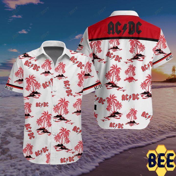 Acdc Red Logo Design Trending Hawaiian Shirt-1
