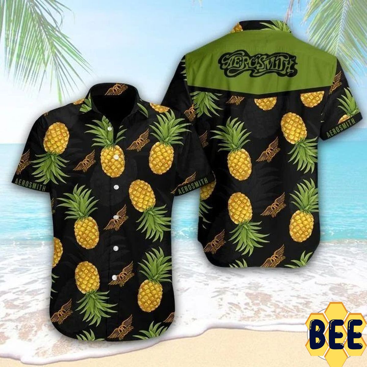 Aerosmith Pineapple Trending Hawaiian Shirt-1