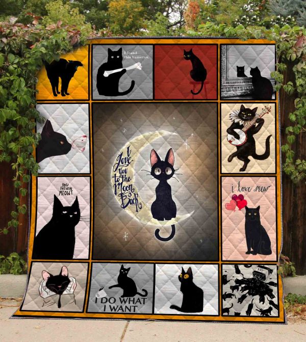 Black Cat Quilt Blanket