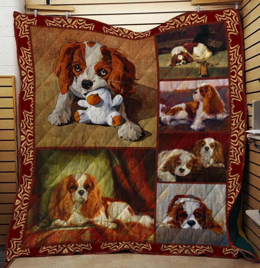 Cavalier King Fun Little Angels 3D Quilt Blanket