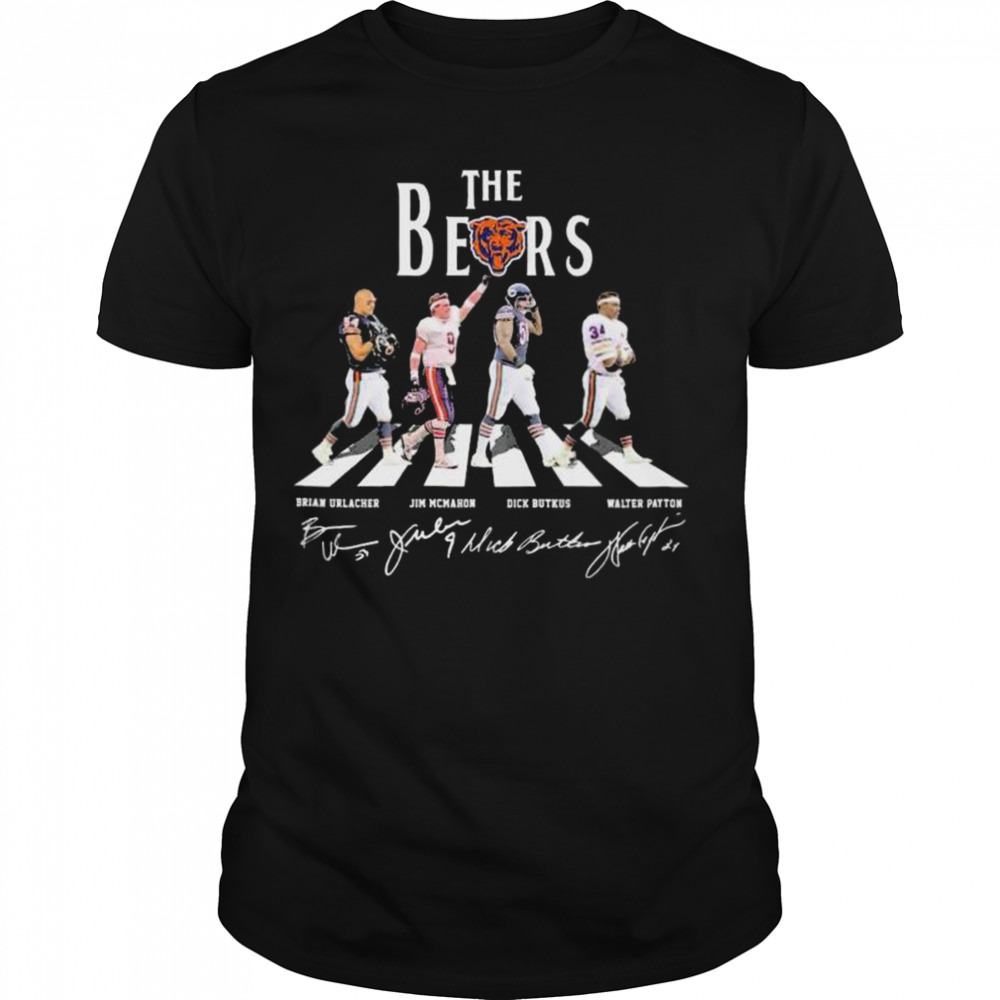 Chicago Bears The Bears Abay Road Brian Urlacher Jim Mcmahon Dick Butkus Walter Payton Signature 2023 Shirt