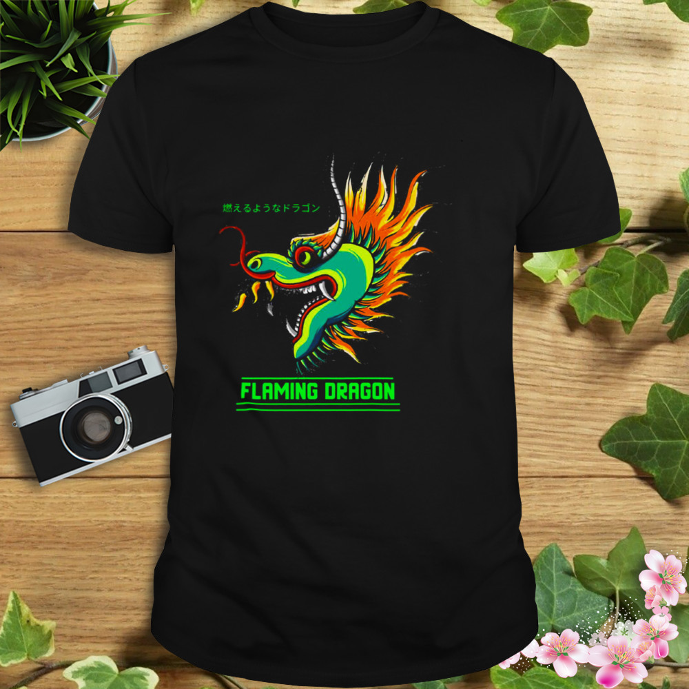Flaming Dragon Profile Tropic Thunder shirt