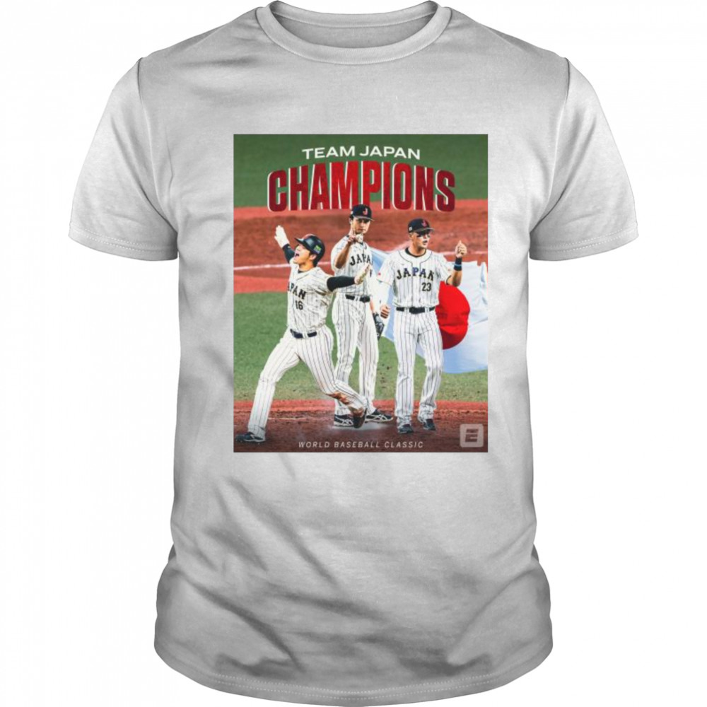 Team Japan Champions World Baseball Classic 2023 Poster Shirt