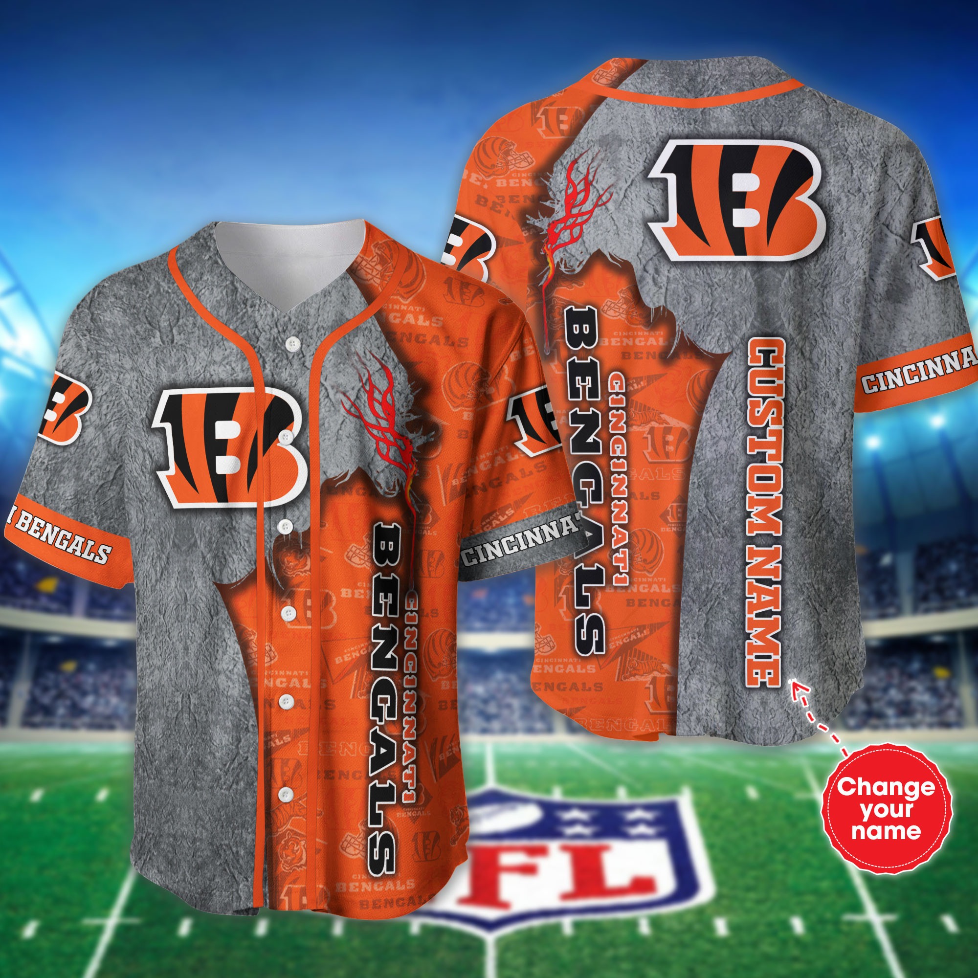 Personalized Cincinnati Bengals Baseball Jersey shirt for fans