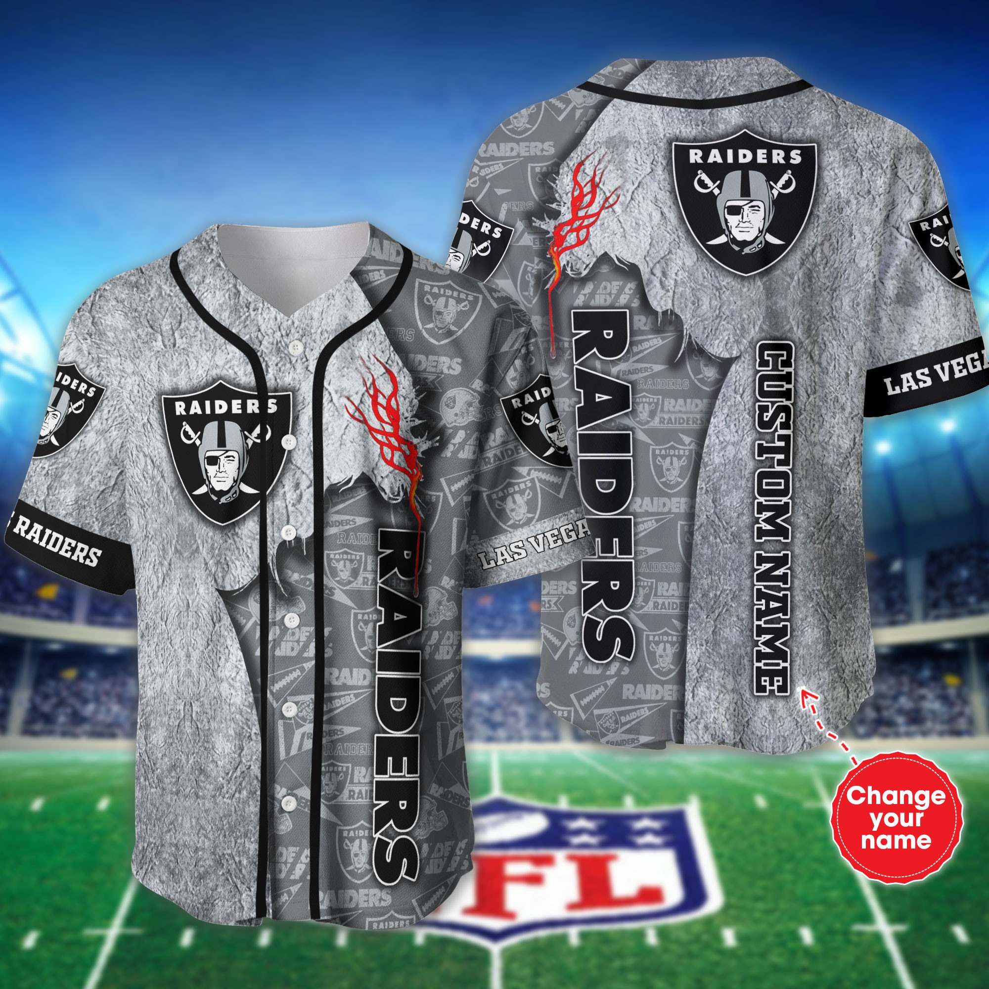 Personalized Las Vegas Raiders Baseball Jersey shirt for fans