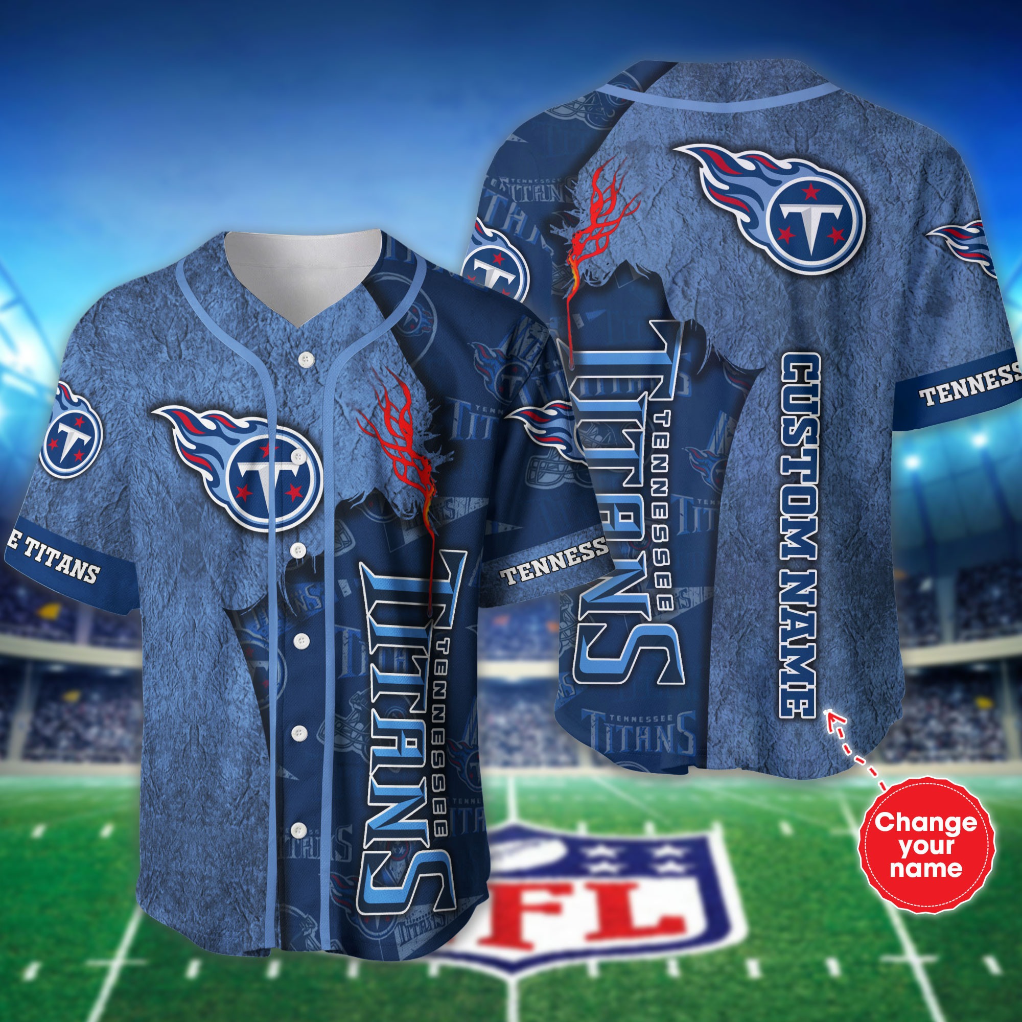 Personalized Tennessee Titans Baseball Jersey shirt for fans