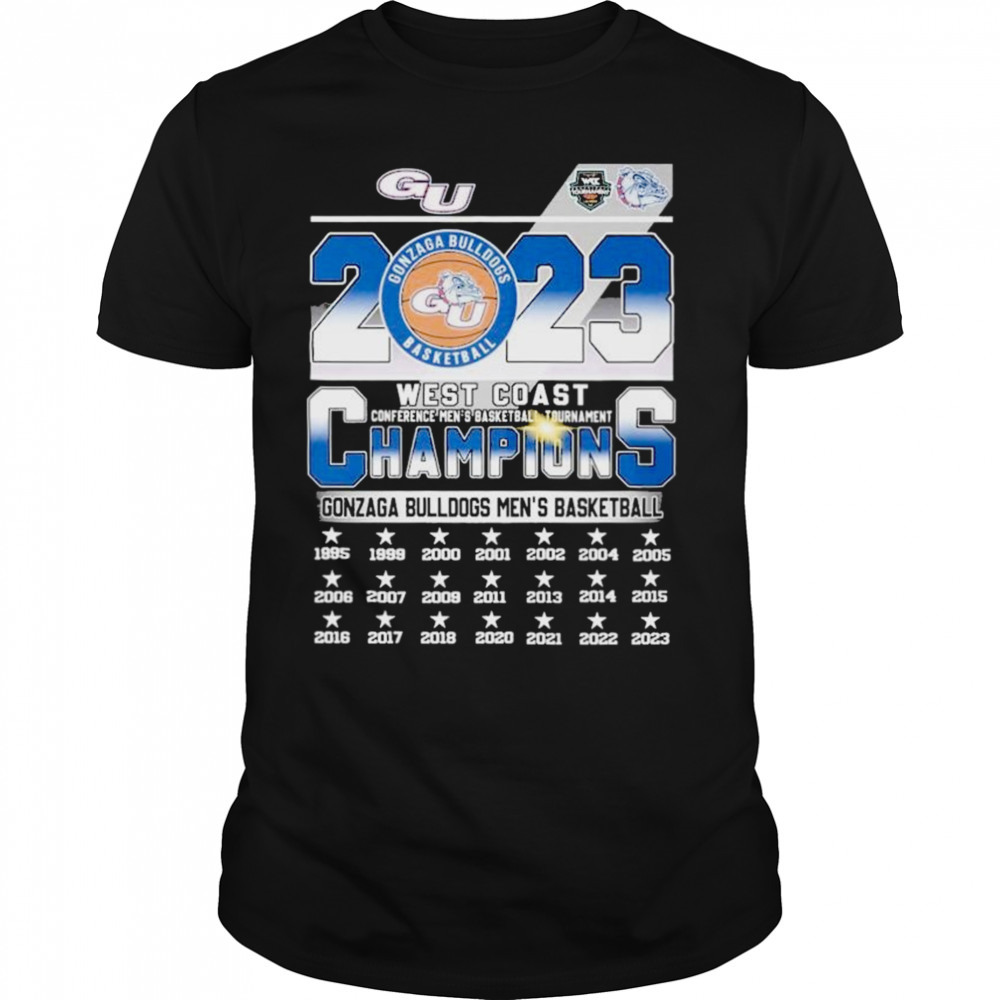 2023 Gonzaga Bulldogs West Coast Champions Shirt
