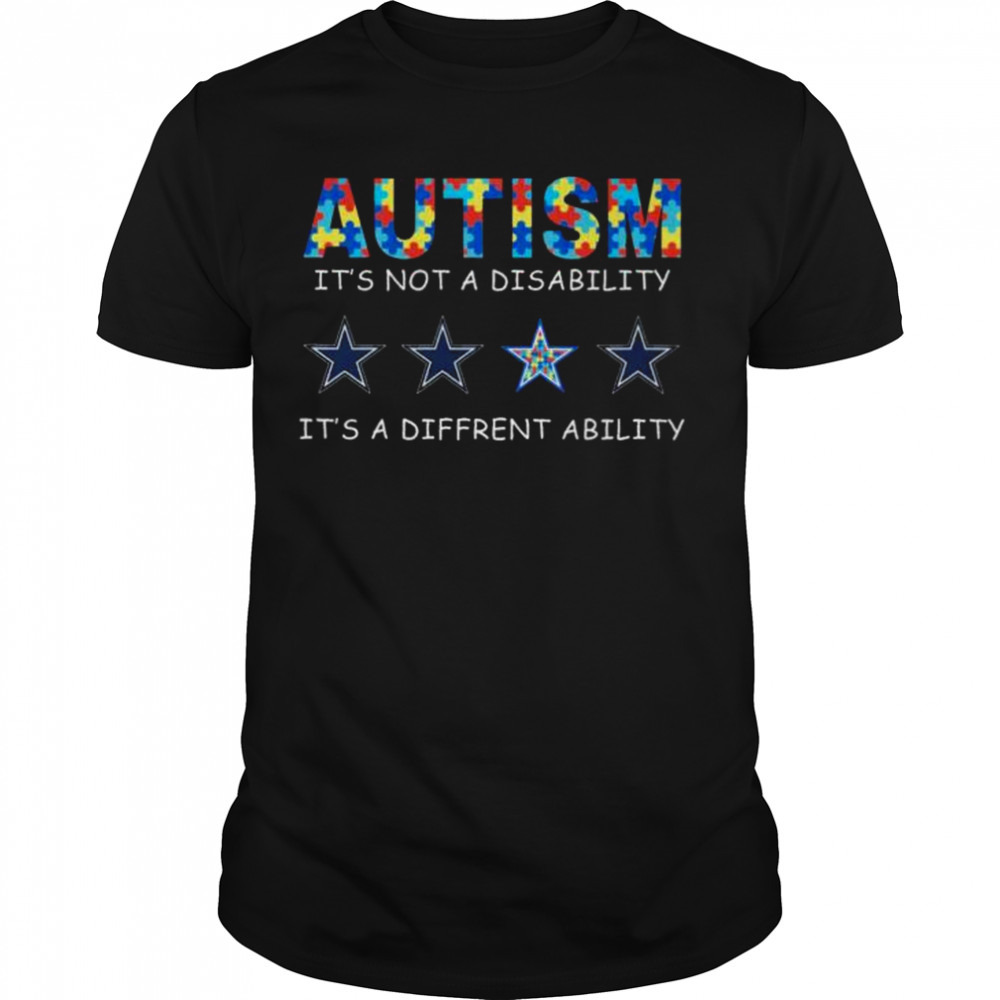Dallas Cowboys Autism It’s Not A Disability It’s A Different Ability shirt
