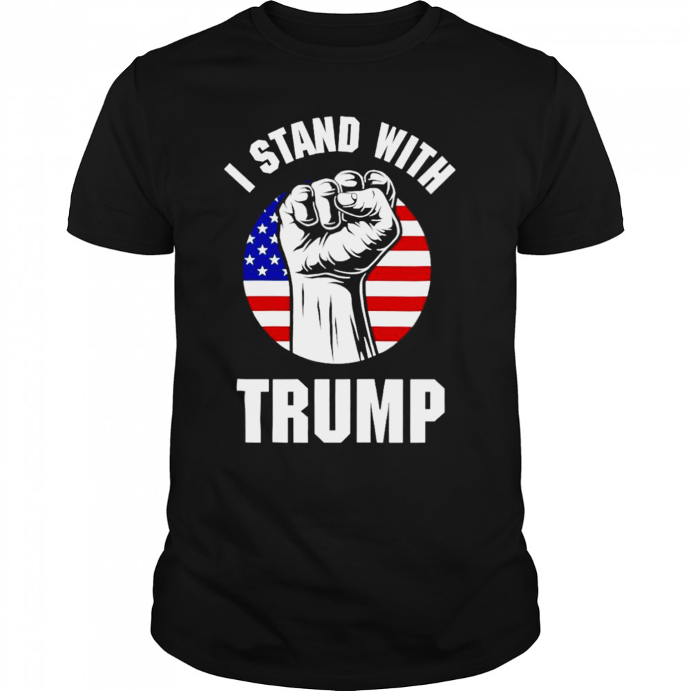 I stand with Trump USA flag T-shirt
