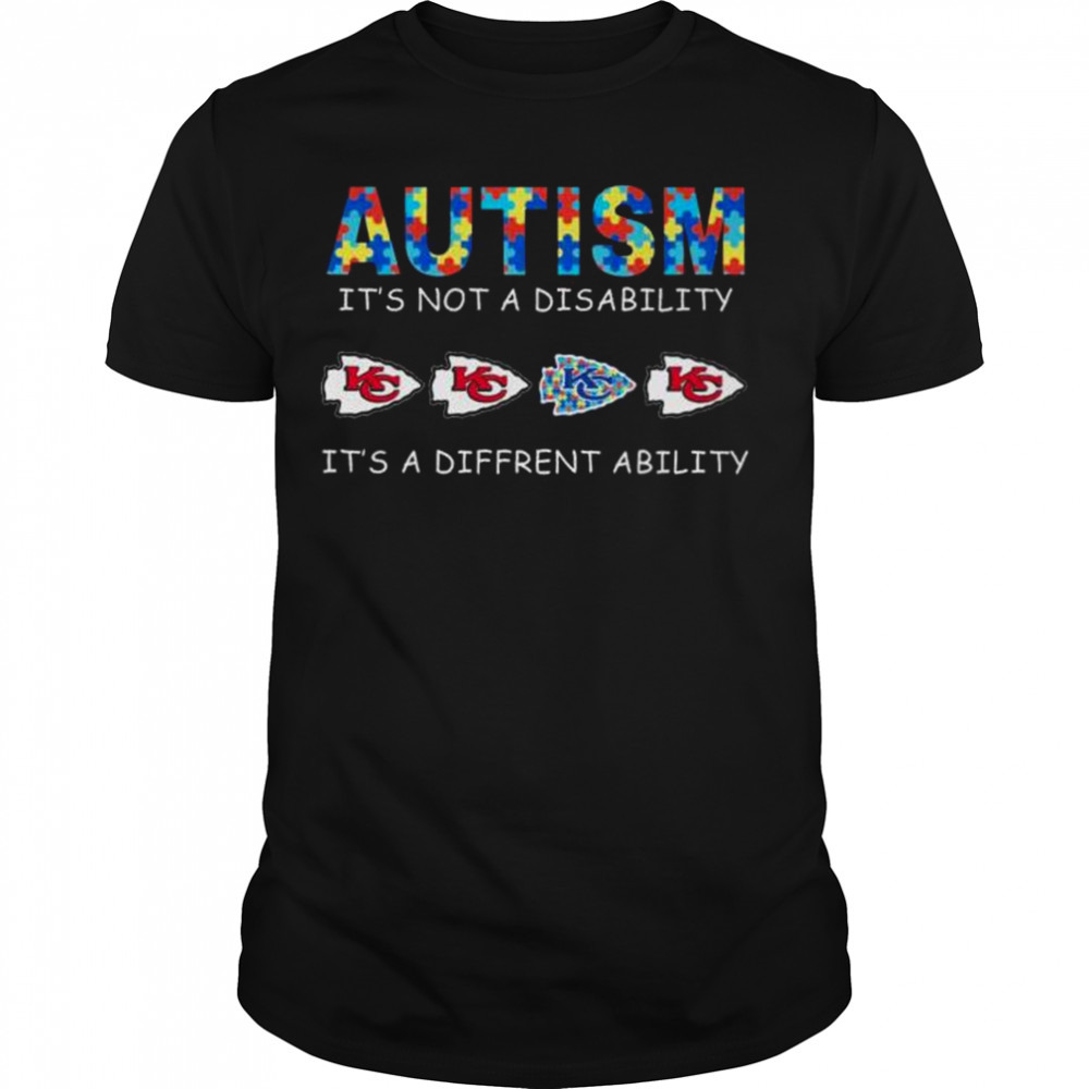 Kansas City Chiefs Autism It’s Not A Disability It’s A Different Ability shirt