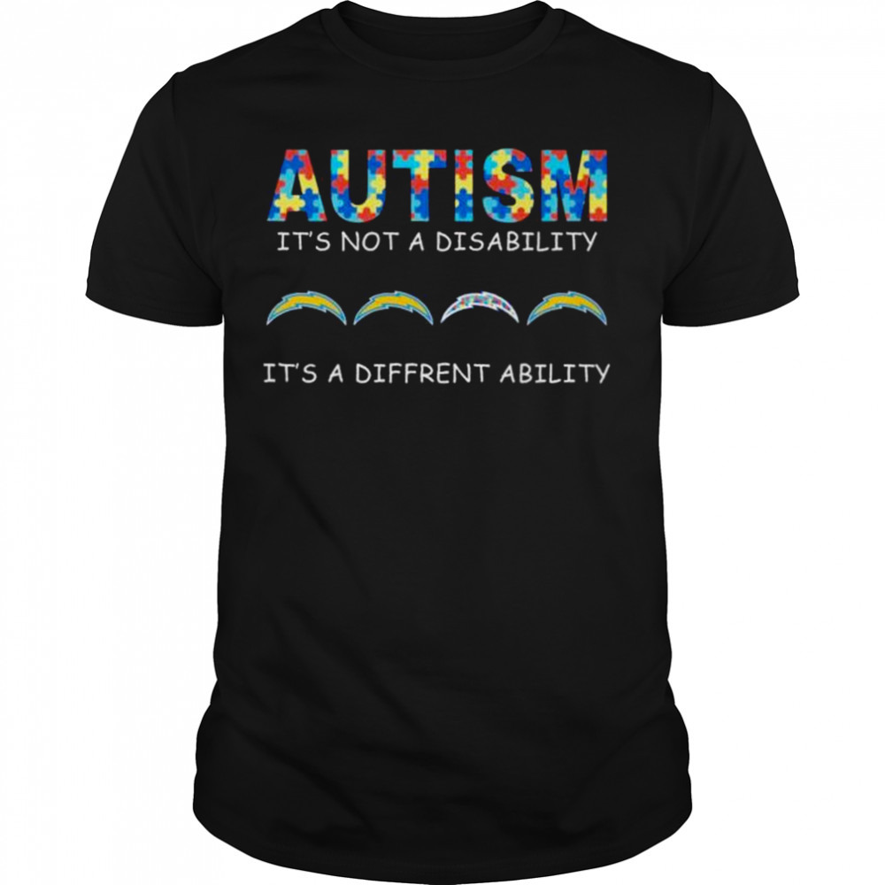 Los Angeles Chargers Autism It’s Not A Disability It’s A Different Ability shirt