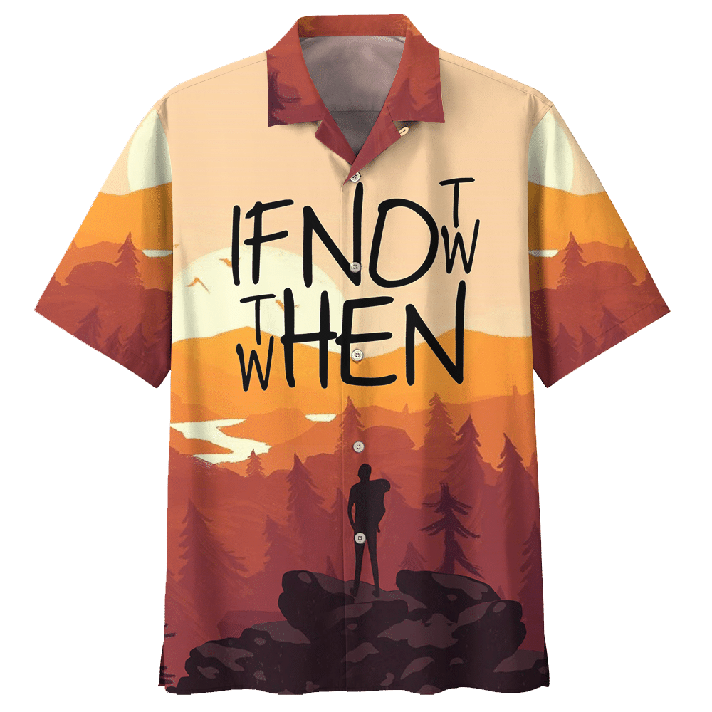 Camping Orange Amazing Unisex Hawaiian Shirt