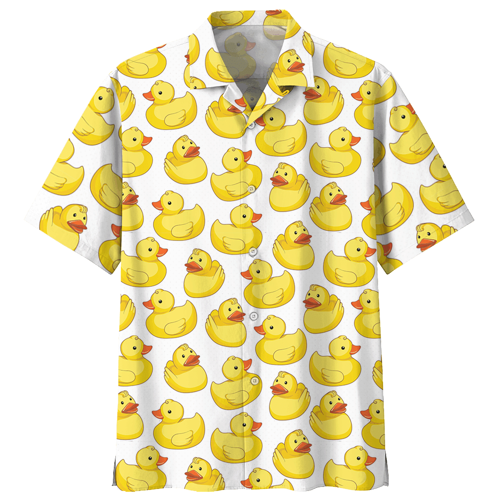 Duck White Awesome Unisex Hawaiian Shirt