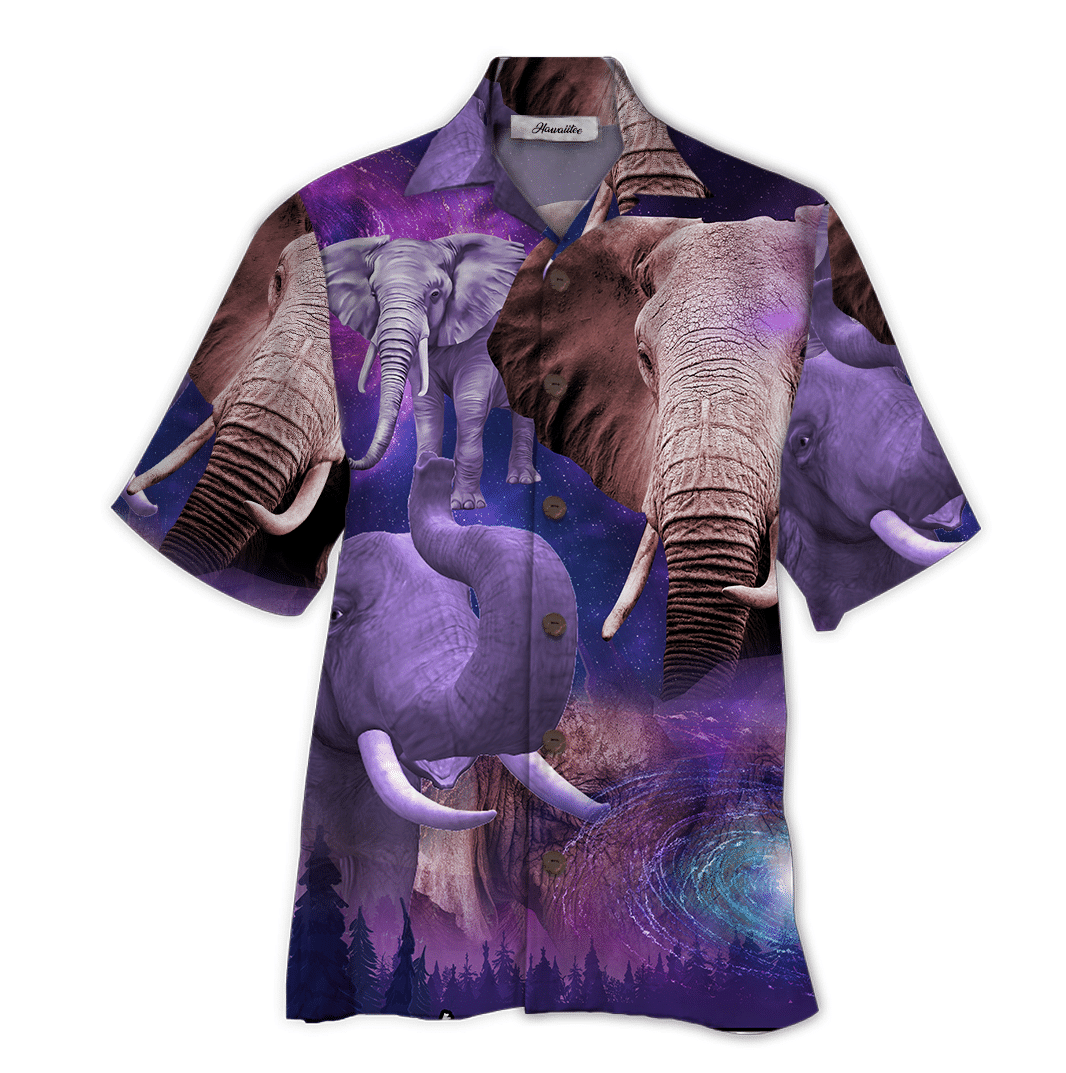 Elephant Purple Amazing Unisex Hawaiian Shirt
