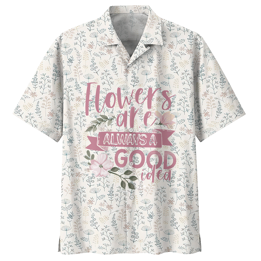 Florist White Awesome Unisex Hawaiian Shirt