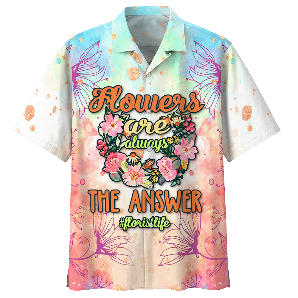 Florist White High Quality Unisex Hawaiian Shirt