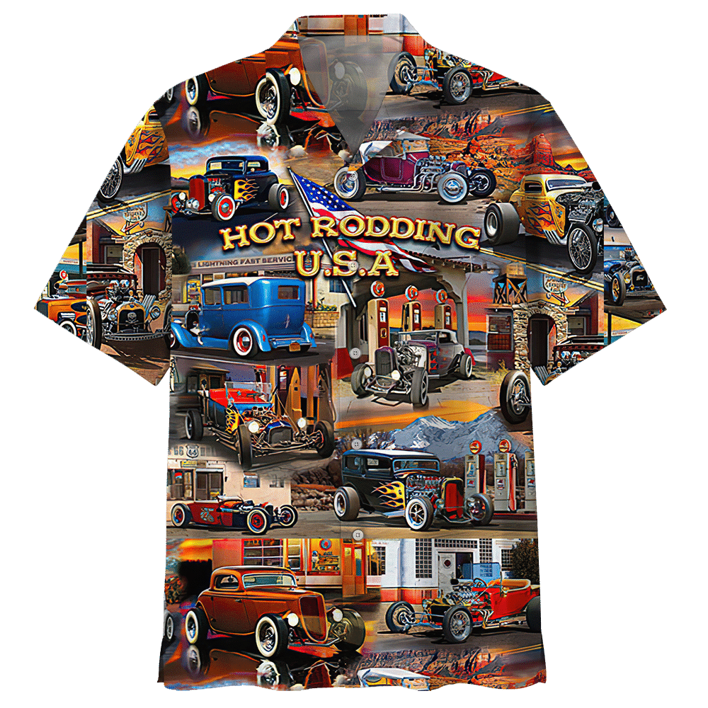Hot Rod  Colorful Awesome Unisex Hawaiian Shirt