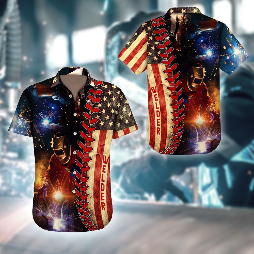 I Am On Fire Welder Colorful Amazing Unisex Hawaiian Shirt