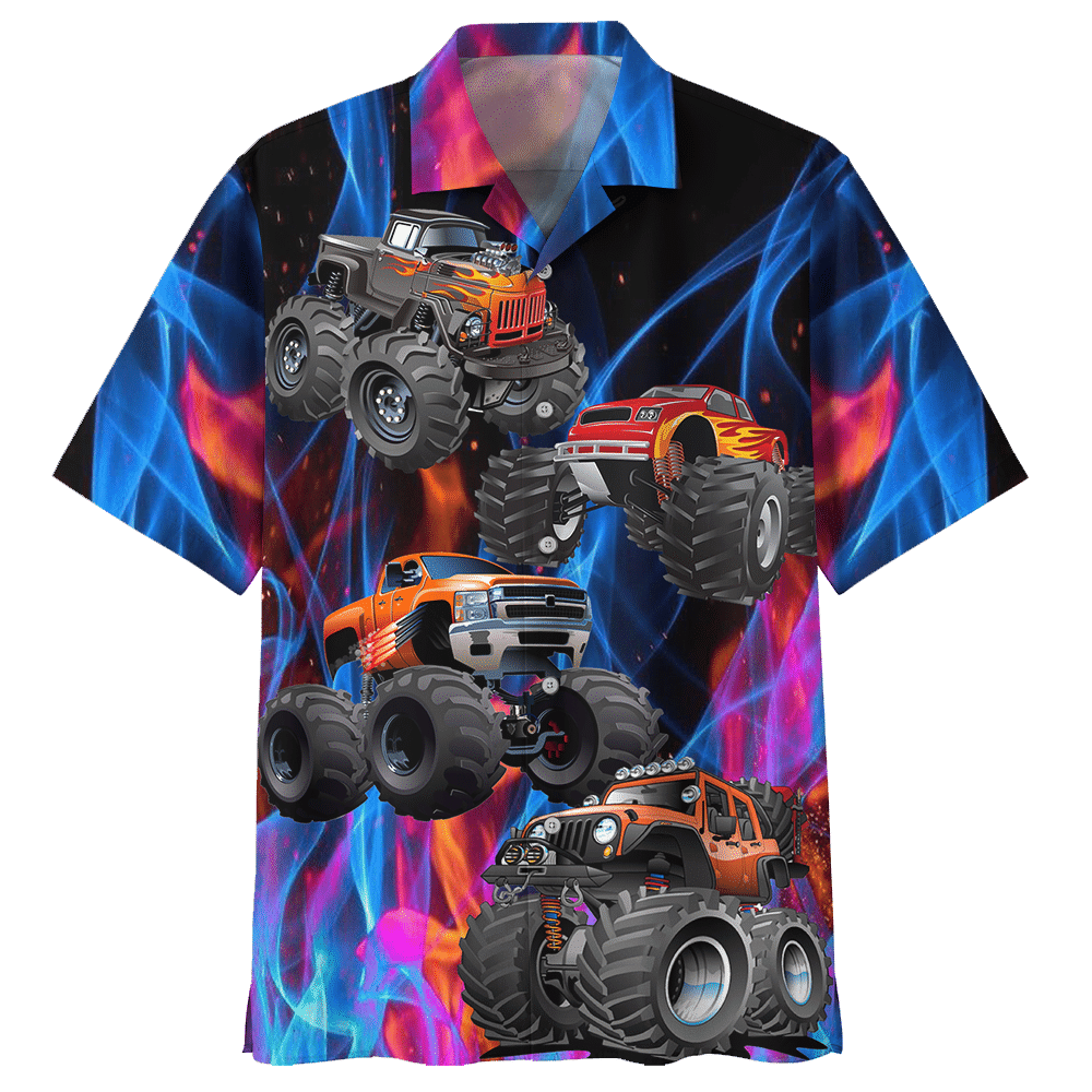 Monster Truck Blue Nice Unisex Hawaiian Shirt