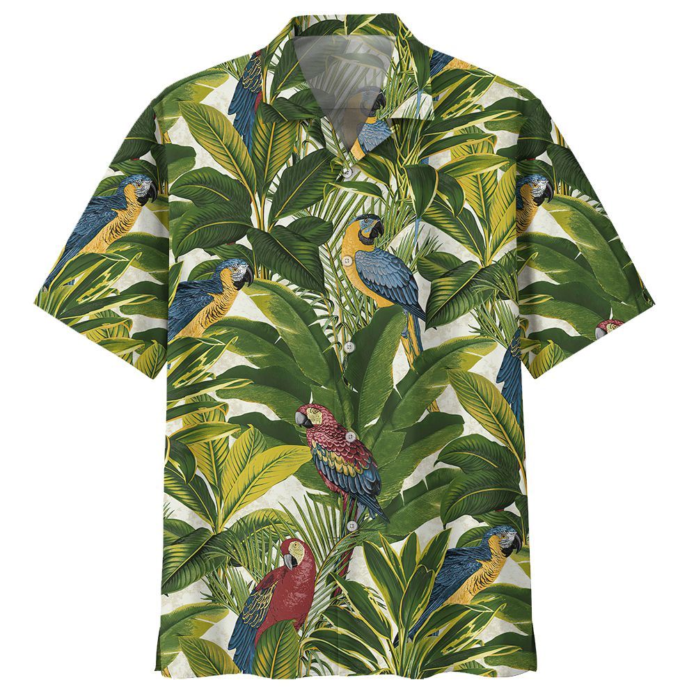 Parrot Green Unique Unisex Hawaiian Shirt