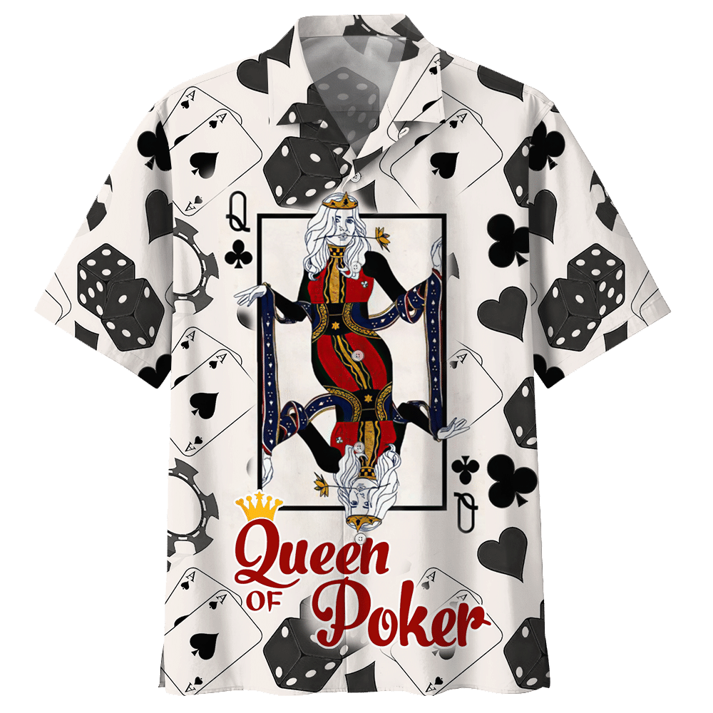 Poker White Nice Design Unisex Hawaiian Shirt