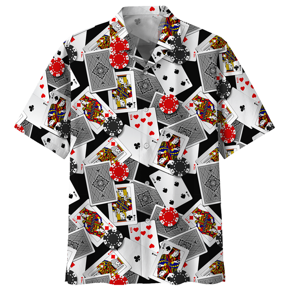 Poker White Nice Unisex Hawaiian Shirt