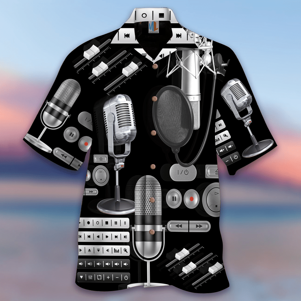 Recording Studio What Feelings Black Unique Design Unisex Hawaiian Shirt