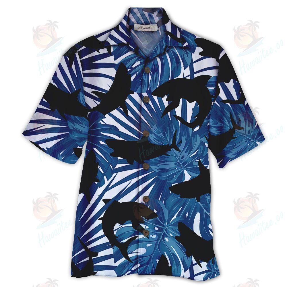 Shark Blue Nice Unisex Hawaiian Shirt