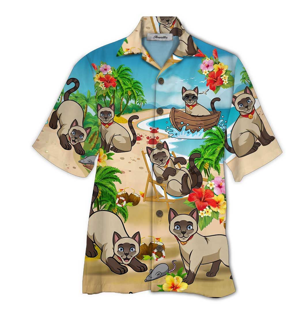 Siamese Colorful Amazing Unisex Hawaiian Shirt