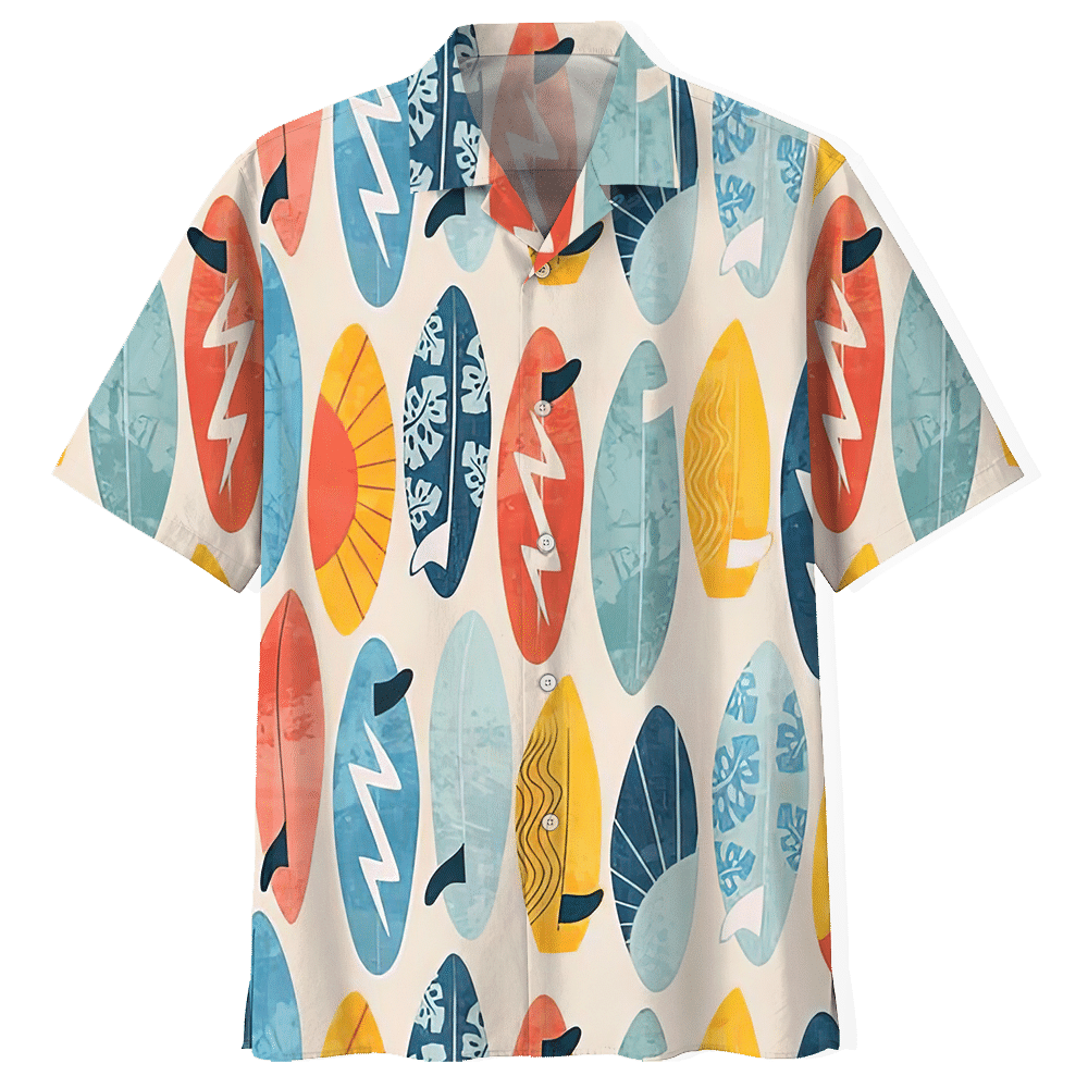 Surfing White Nice Unisex Hawaiian Shirt