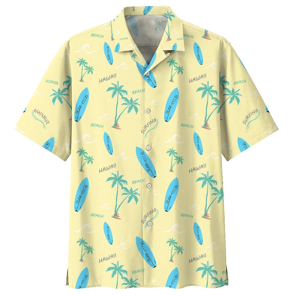 Surfing  Yellow Amazing Unisex Hawaiian Shirt
